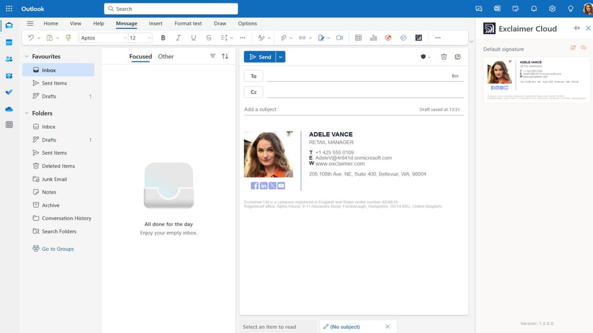Exclaimer Cloud for Outlook